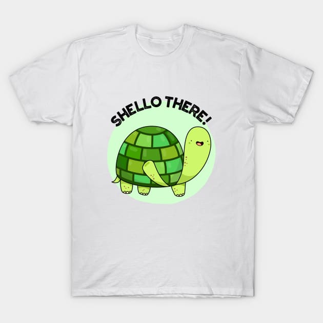 Shello There Cute Tortoise Greeting Pun T-Shirt by punnybone